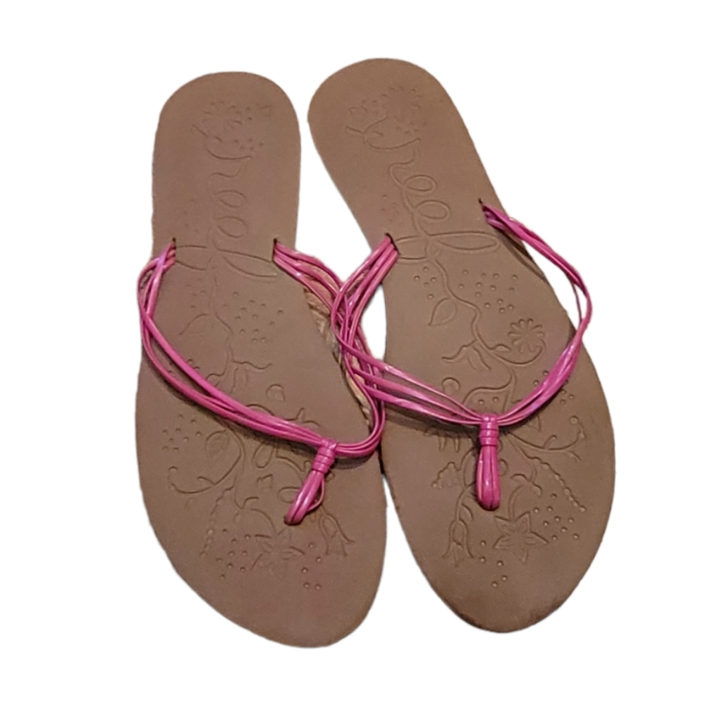 REEF Pink Strap Sandals 9